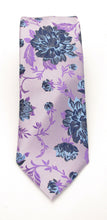 Lilac Large Floral Tie by Van Buck