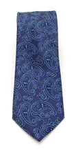 Navy Paisley Patterned Tie by Van Buck