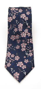 Pink Floral Patterned Tie by Van Buck
