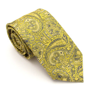 Gold Detailed Paisley Patterned Tie by Van Buck 