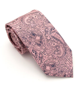 Pink Detailed Paisley Patterned Tie by Van Buck