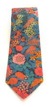 Ciara Orange Cotton Tie Made with Liberty Fabric