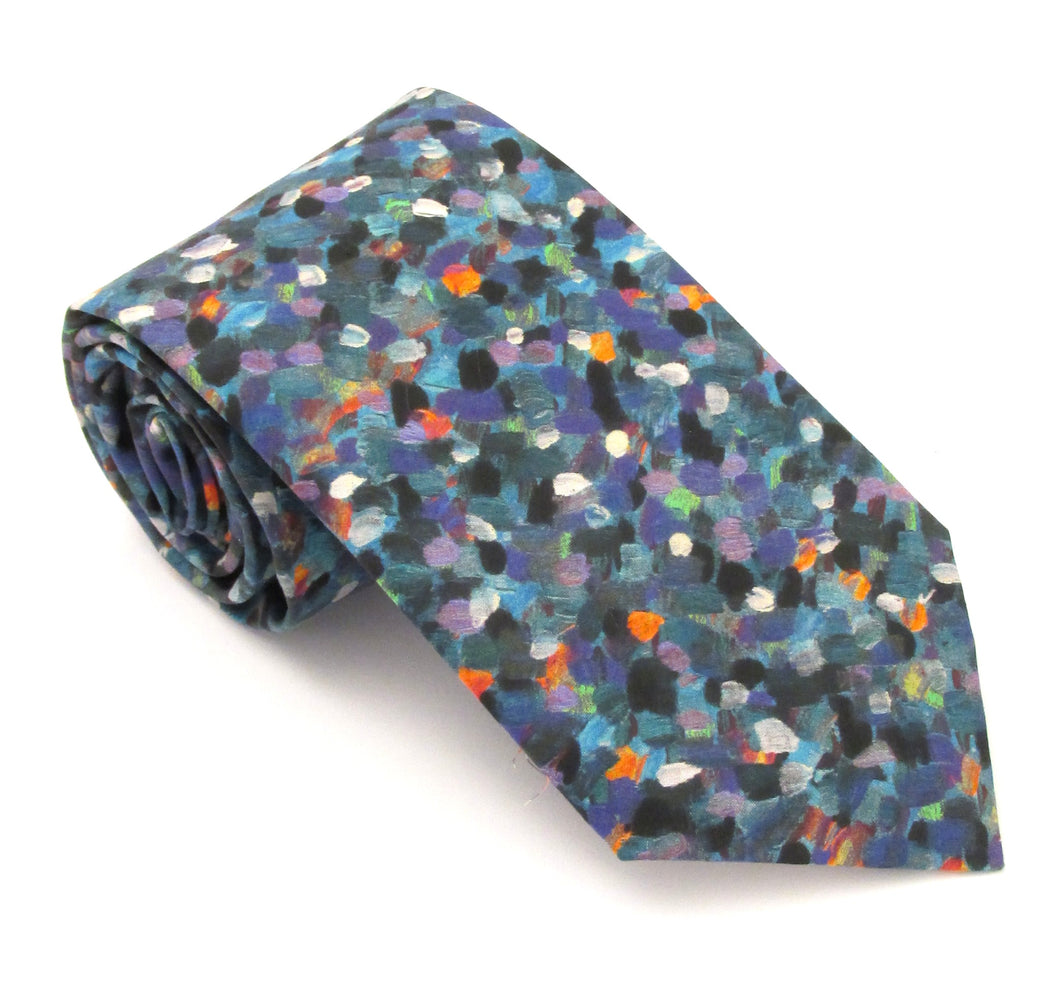 Pointillism Cotton Tie Made with Liberty Fabric 