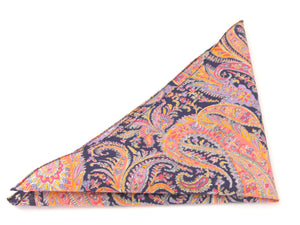 Felix Cotton Pocket Square Made with Liberty Fabric 