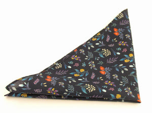 Berry Garden Cotton Pocket Square Made with Liberty Fabric