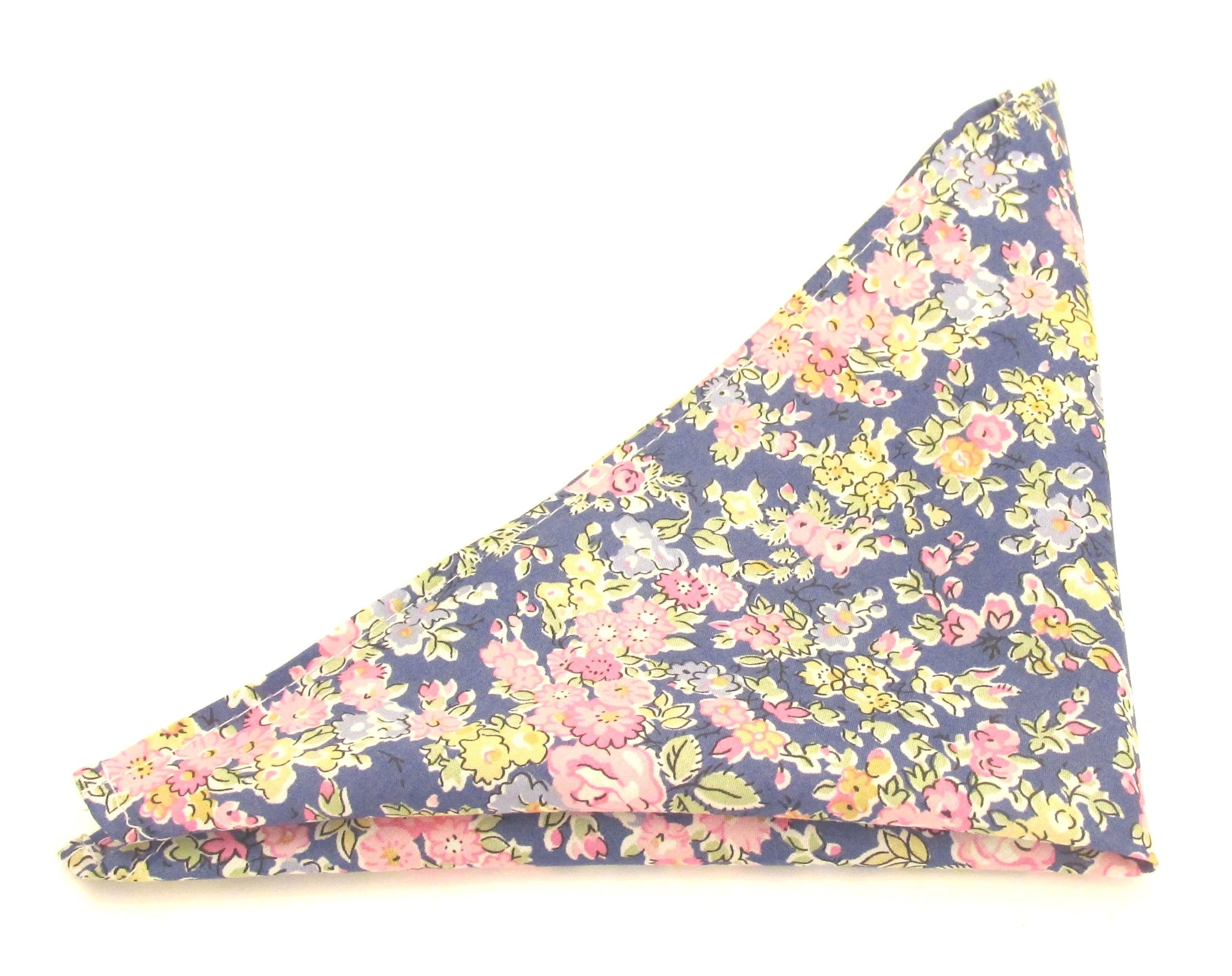 Skinny Floral Tie in Cotton | Light Blue and Orange Summer Mens Tie in Skinny Floral Tie in Cotton | Light Blue and Orange Summer Mens Tie in