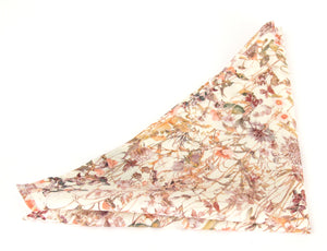 Wild Flowers Pink Cotton Pocket Square Made with Liberty Fabric 