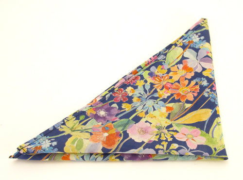 Proposal Cotton Pocket Square Made with Liberty Fabric 