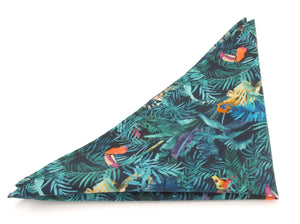 Tou-Can Hide Cotton Pocket Square Made with Liberty Fabric 