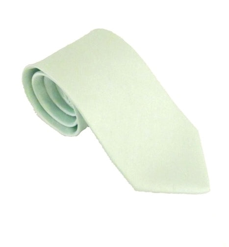 Willow Green Slub Plain Tie by Van Buck