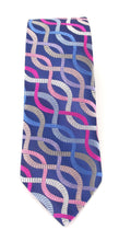 Van Buck Limited Edition Exclusive Pink Linked Stripe Silk Tie