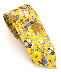 Limited Edition Gold Flower Silk Tie