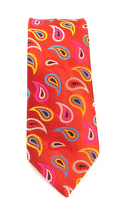 Limited Edition Red Teardrop Silk Tie