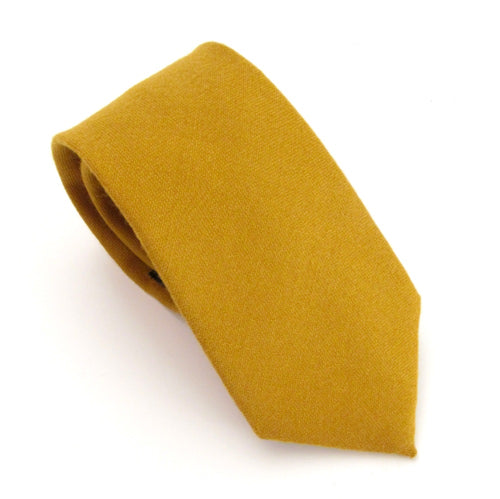 Mustard Yellow Wool Tie by Van Buck