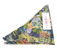 Jungle Cotton Pocket Square Made with Liberty Fabric 