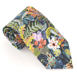 Jungle Cotton Tie Made with Liberty Fabric