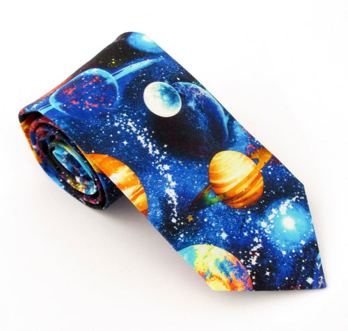 The Universe of Planets Cotton Tie by Van Buck