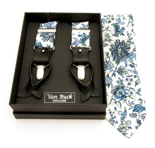 Christelle Tie & Trouser Braces Gift Set Made with Liberty Fabric