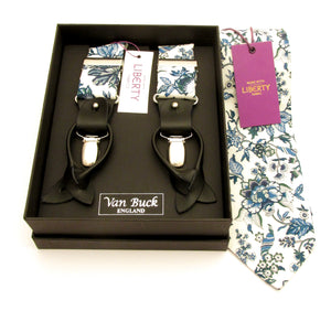 Christelle Tie & Trouser Braces Gift Set Made with Liberty Fabric