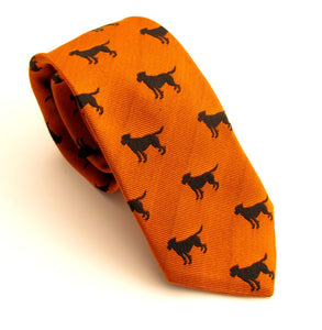 Labrador Orange Country Silk Tie by Van Buck