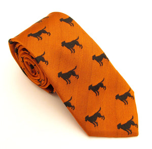 Labrador Orange Country Silk Tie by Van Buck 