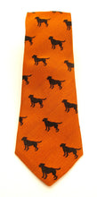 Labrador Orange Country Silk Tie by Van Buck