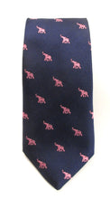 Pink Elephant Motif Silk Tie by Van Buck