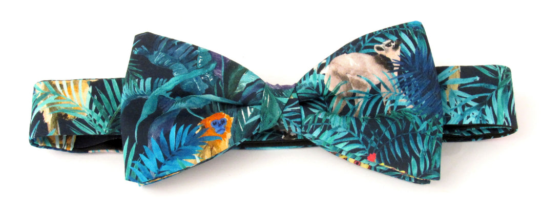 Tou-can Hide Bow Tie Made with Liberty Fabric 
