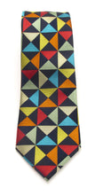 Multicoloured Geometric Red Label Silk Tie by Van Buck