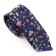 Van Buck Limited Edition Pink Vine Floral Silk Tie