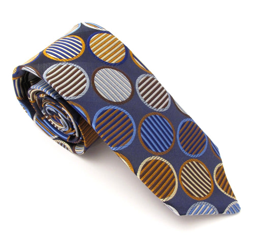 Van Buck Limited Edition Brown Circle Silk Tie
