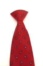 Red Teardrop Paisley Clip On Tie by Van Buck