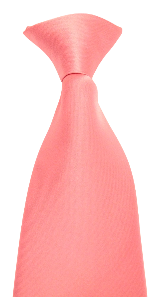 Rose Pink Satin Clip On Tie by Van Buck