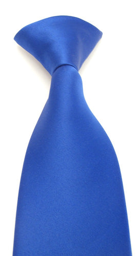 Royal Blue Satin Clip On Tie by Van Buck
