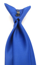 Royal Blue Satin Clip On Tie by Van Buck