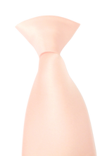 Baby Pink Satin Clip On Tie by Van Buck