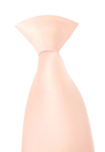 Baby Pink Satin Clip On Tie by Van Buck