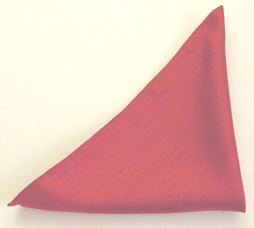 Van Buck Slub Plain Red Pocket Square