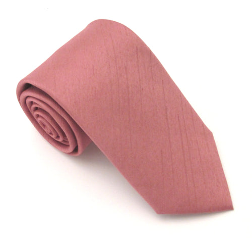 Antique Pink Slub Wedding Tie By Van Buck