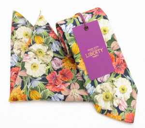 Melody Blooms Cotton Tie & Pocket Square Made with Liberty Fabric