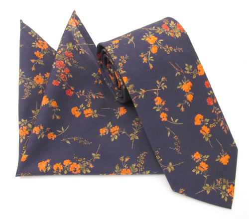 Elizabeth Cotton Tie & Pocket Square Made with Liberty Fabric