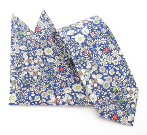 Junes Meadow Cotton Tie & Pocket Square Made with Liberty Fabric