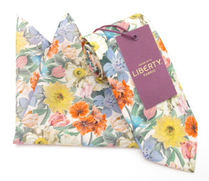 Meadow Melody Cotton Tie & Pocket Square Made with Liberty Fabric
