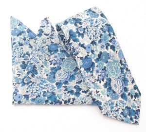 Elysian Cotton Tie & Pocket Square Made with Liberty Fabric 