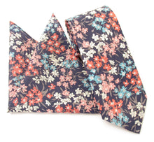 Sea Blossom Pink Cotton Tie & Pocket Square Made with Liberty Fabric