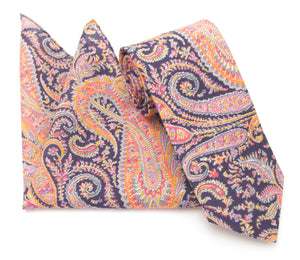Felix Cotton Tie & Pocket Square Made with Liberty Fabric 