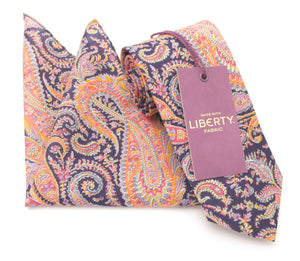 Felix Cotton Tie & Pocket Square Made with Liberty Fabric