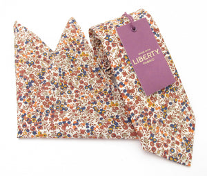 Wiltshire Bud Cotton Tie & Pocket Square Made with Liberty Fabric