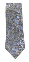 Blue & Grey Paisley Red Label Silk Tie by Van Buck