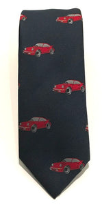 Red Porsche 911 Sports Car Tie by Van Buck